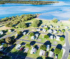 Aerial view of Reflections Holiday Park