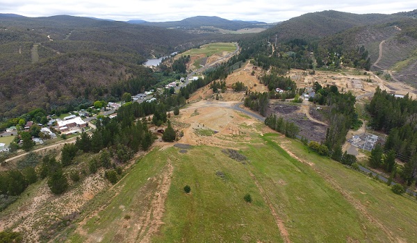 Aerial photo of the Captains Flat area