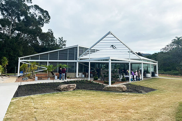 Glasshouse at the North Coast Regional Garden at Coffs Harbour