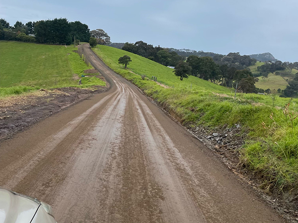 A section of Brushgrove Lane after being repaired A section of Brushgrove Lane after being repaired