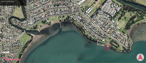 Kanahooka boat ramp aerial view Kanahooka boat ramp aerial view