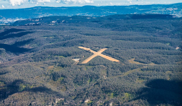 Aerial view of Katoomba Airport