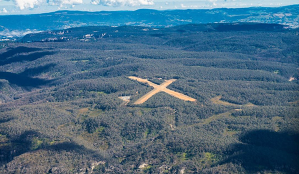 Aerial view of Katoomba Airport Aerial view of Katoomba Airport