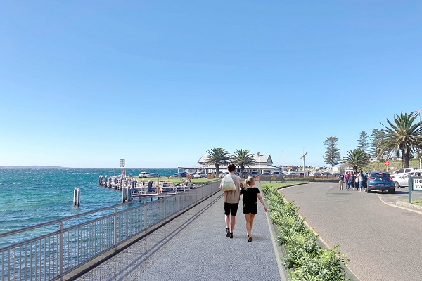 Artist impression of accessible waterside footpath