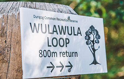 Bushwalking hiking sign