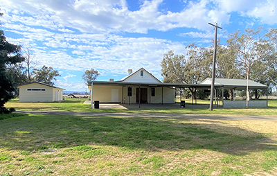 The Maules Creek Recreation Reserve hall and and its new amenities block.
