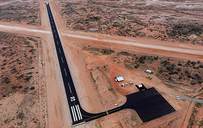 Tibooburra dirt runway