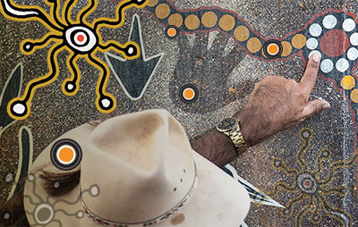 Aboriginal artwork on cultural tour