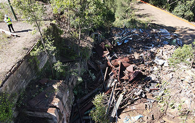 Aerial view of Dural Quarry before clean up