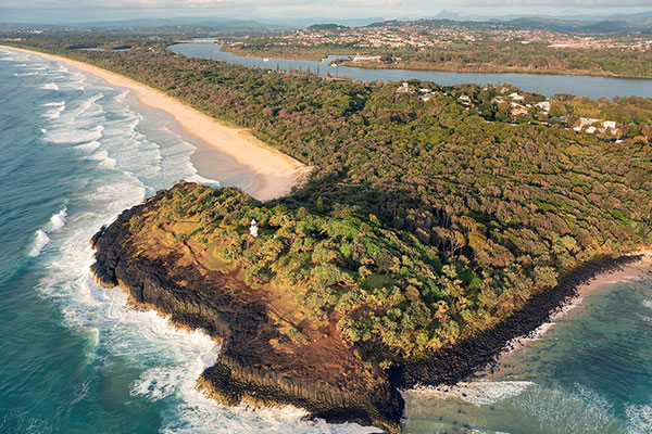 Fingal Head with the Tweed River in the background