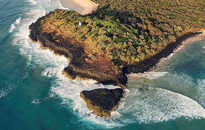 Fingal Head with the Tweed River in the background