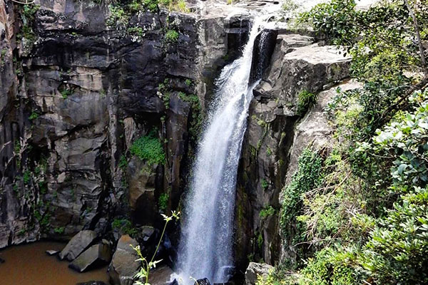 Aerial view of Bean Creek Falls