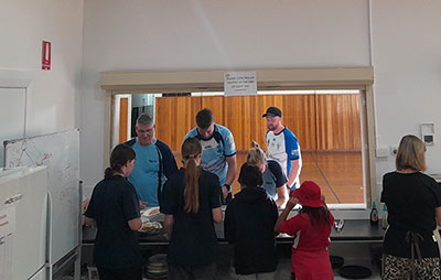 Broken Hill PCYC - the new kitchen being put to use