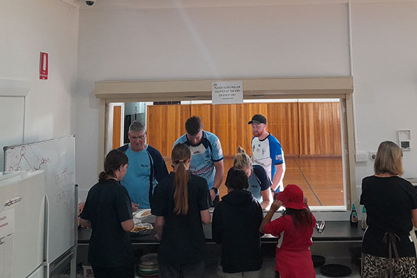 Broken Hill PCYC - the new kitchen being put to use