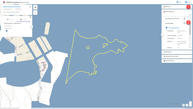 e-Planning Spatial Viewer map