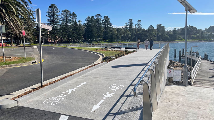 Path next to upgraded Kiama seawall