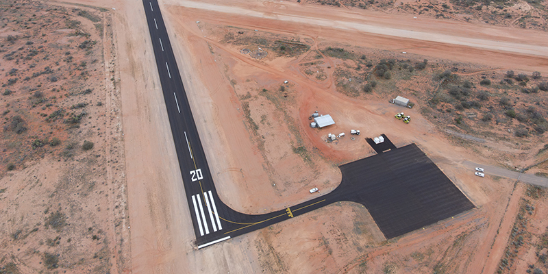 Tibooburra aerodrome aerial view