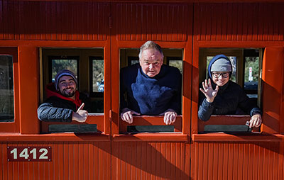 Passengers on the Zig Zag train