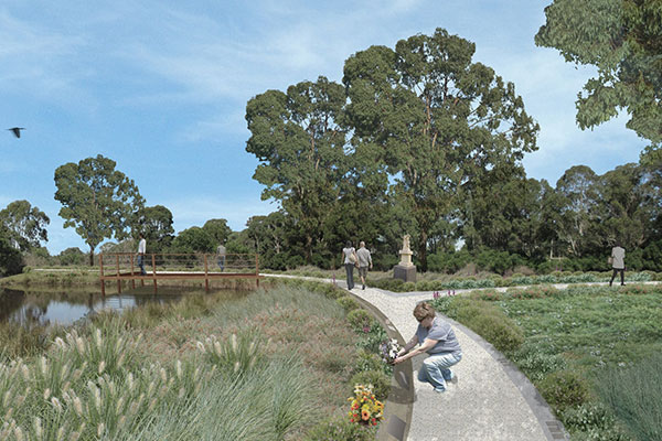 Artist impression of Macarthur Memorial Park