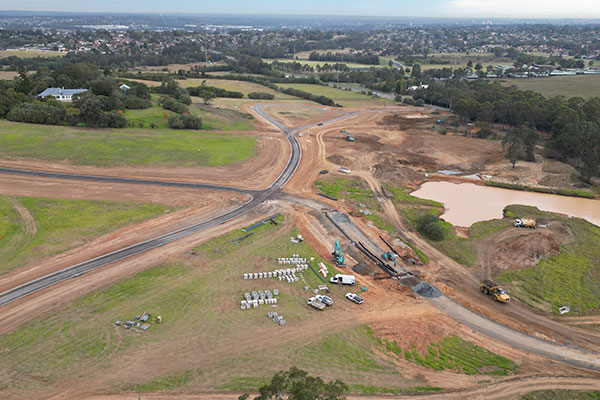 Construction work at Macarthur Memorial Park