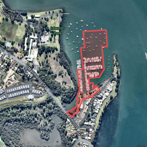 Aerial map of Marmong Point