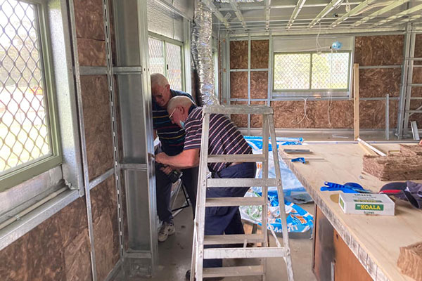 Work underway on the new building at Bermagui Men's Shed