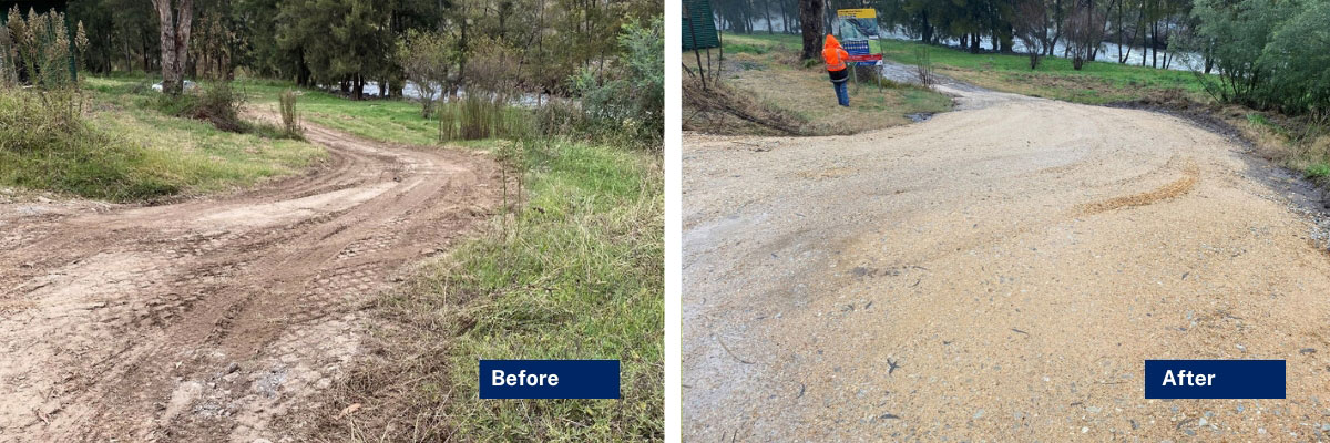 Bridgle track before and after location image