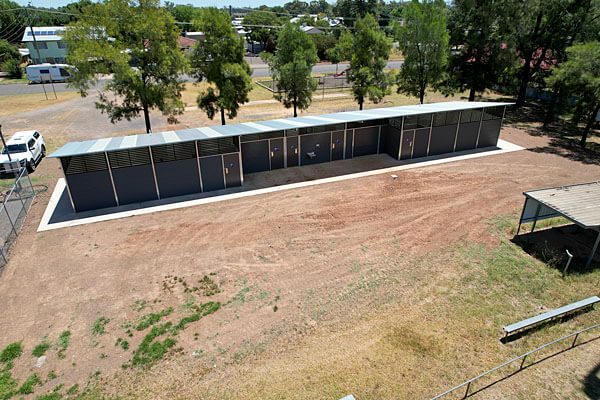 The new amenities block with changerooms and toilets at Hughie Wilson Oval.