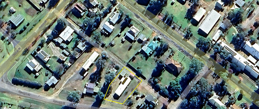Aerial view of Yeoval and District Mens Shed. Image credit: Google Earth