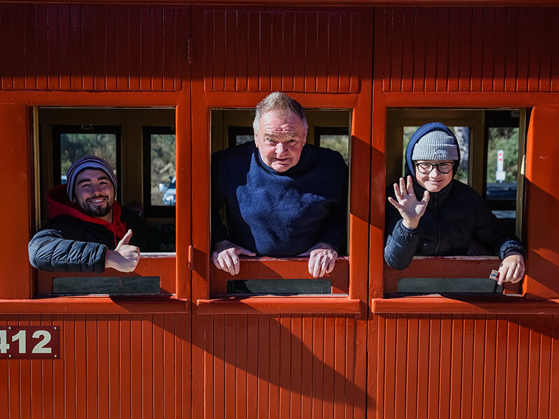 Zig Zag Railway passengers