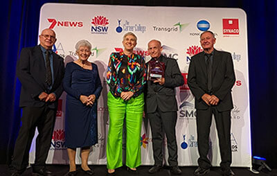 Tingha Recreational Reserve Managers receive the Crown Land Management Excellence award from Crown Lands Deputy Secretary Mel Hawyes