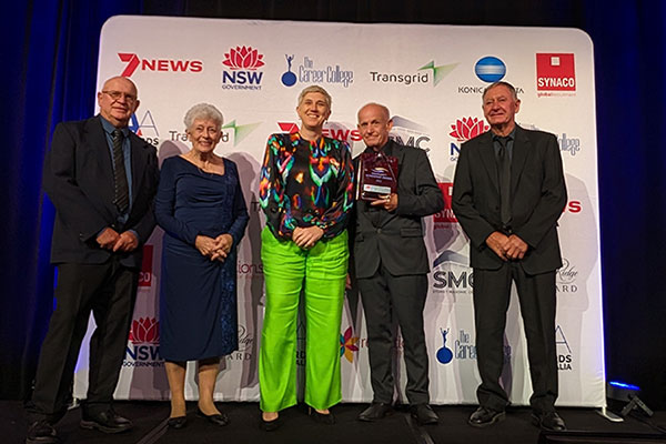 Tingha Recreational Reserve Managers receive the Crown Land Management Excellence award from Crown Lands Deputy Secretary Mel Hawyes