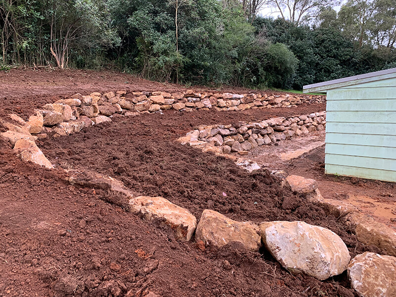 Freeman's Reach School of Arts retaining walls