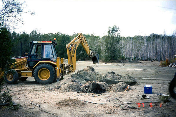 The former antimony processing site before remediation