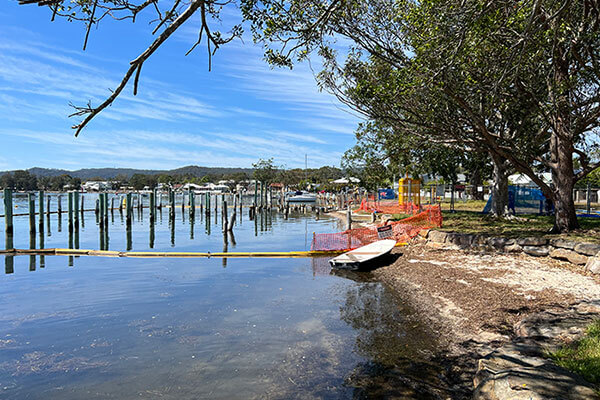 The site of the former Empire Bay Marina