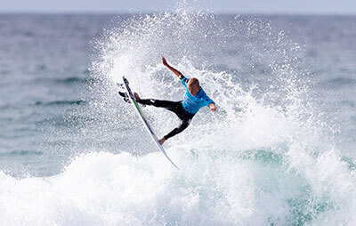 Surfer Hugh Vaughan. Credit: Darren Anderson