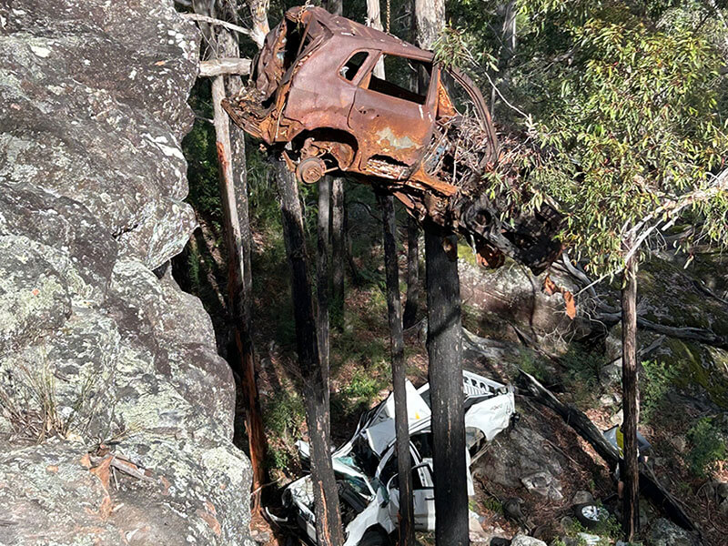 Illegal cars dumped in the bush at Yerriyong