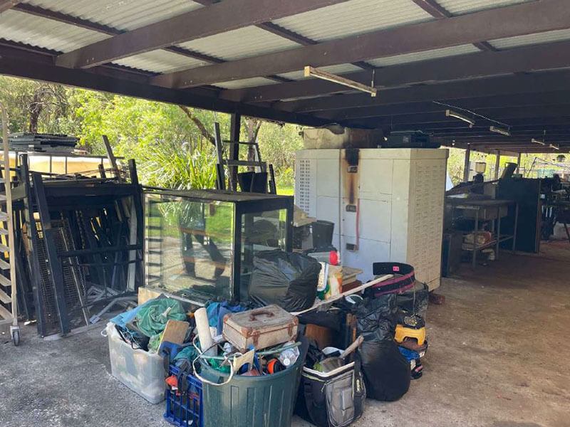 100 tonnes of waste that had been dumped at the former scout camp at Tweed Heads