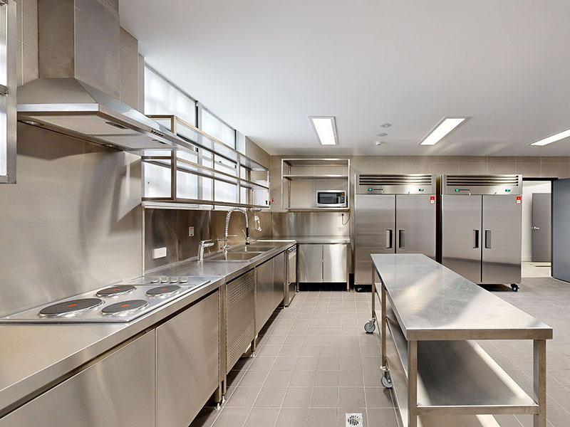 Commercially renovated kitchen in Vaucluse Bowling Club