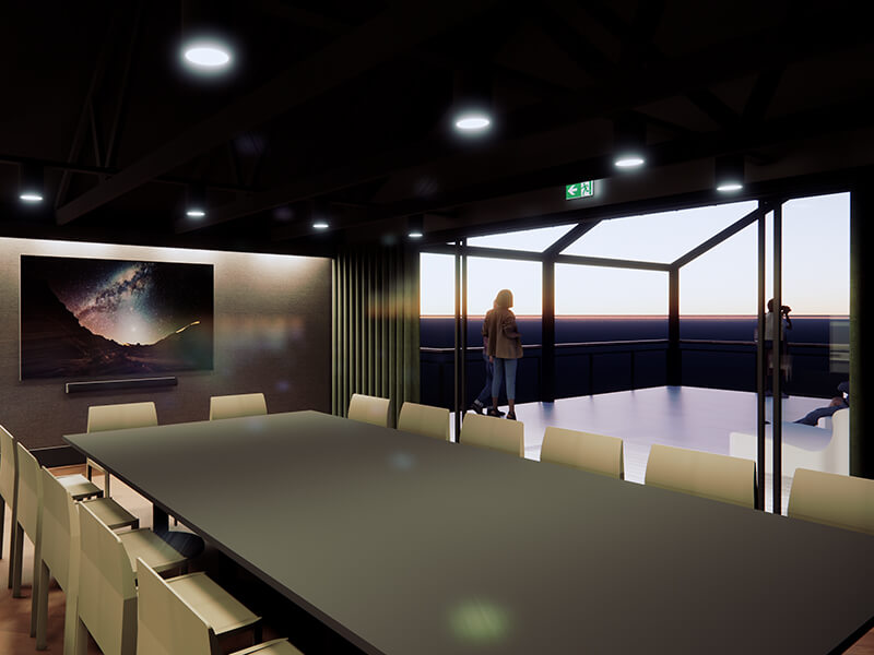Stargazing chalet, artist impression
