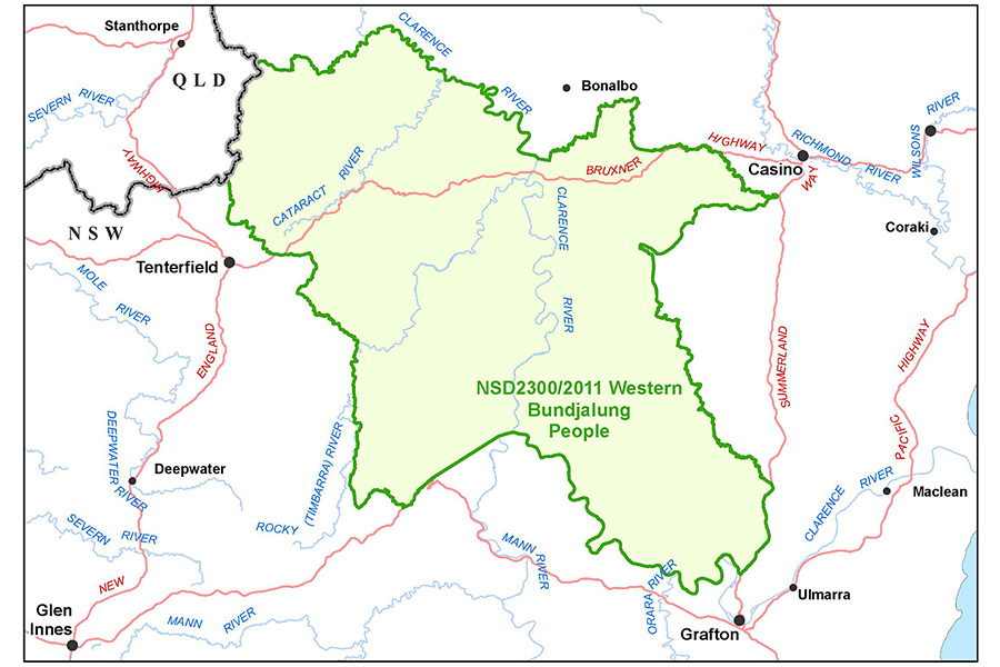 Western Bundjalung people map