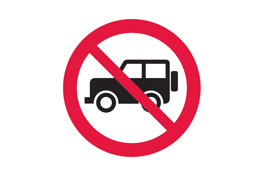 Signage preview for no 4 wheel drives