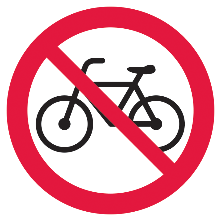 No bicycles