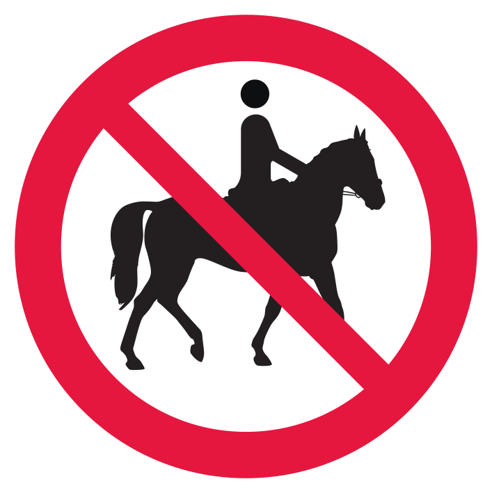 No horse riding