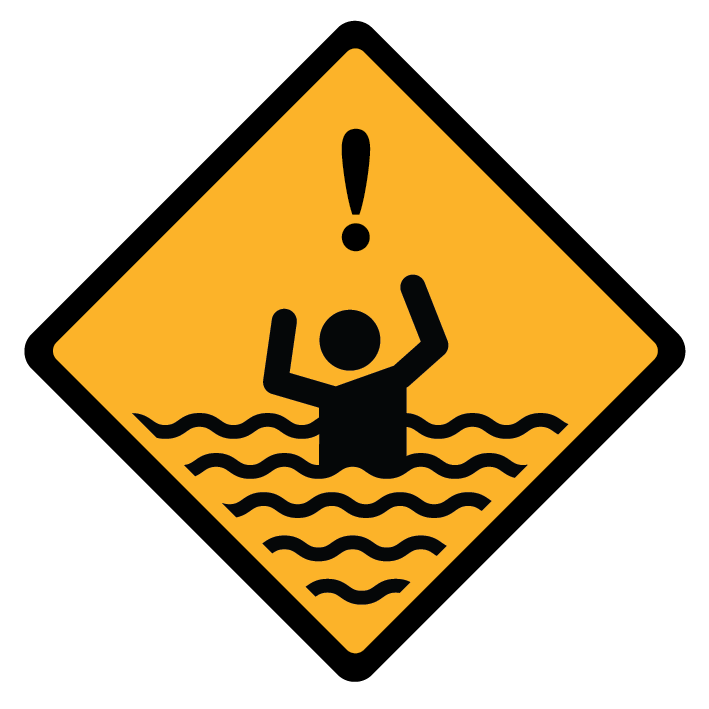 Warning - risk of drowning