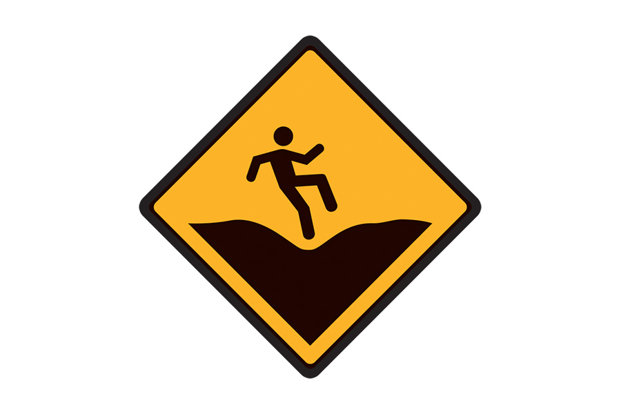 Signage preview for warning uneven ground