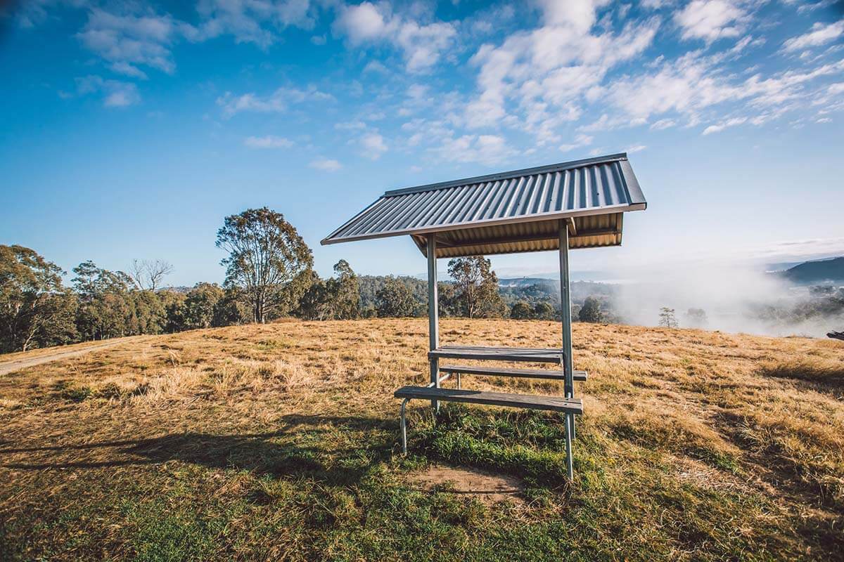 Picnic table along the track, at Dungog Common NSW. Credit: NSW Department of Planning, Housing and Infrastructure / Shannon Richmond
