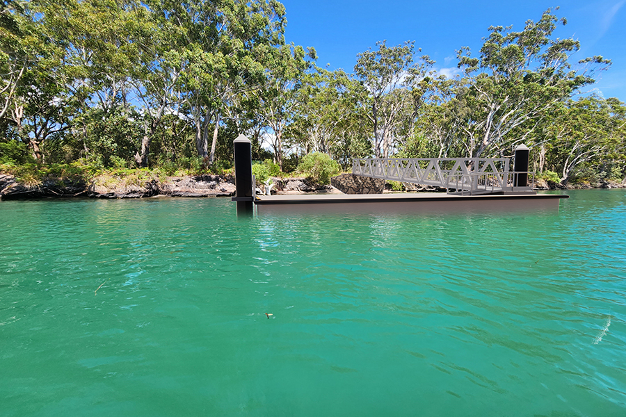 An artist impression of what the new jetty at Wallis Island will look like