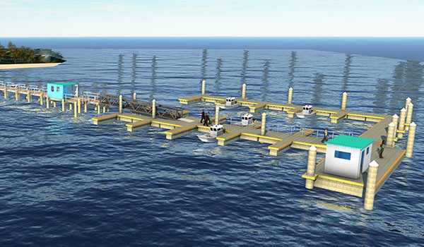 Artist impression of upgraded Carols Wharf Artist impression of upgraded Carols Wharf