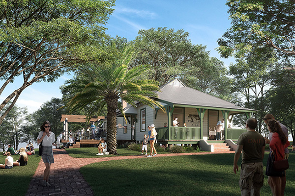 Artist impression of what the refurbished Police Cottage will look like.
